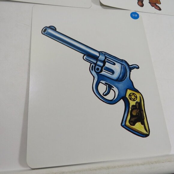 Peabody 60s Cowboy, Indian, Gun Pistol 6 shooter (3) cards Vintage Artwork - Picture 2 of 5